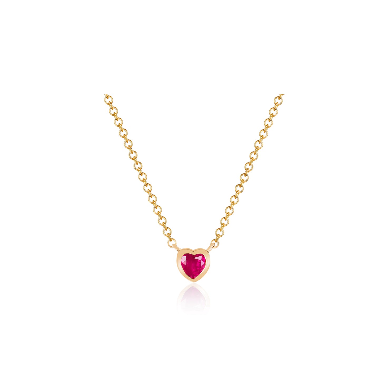 Ruby necklace heart deals