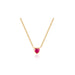 Ruby Heart Necklace in 14k rose gold