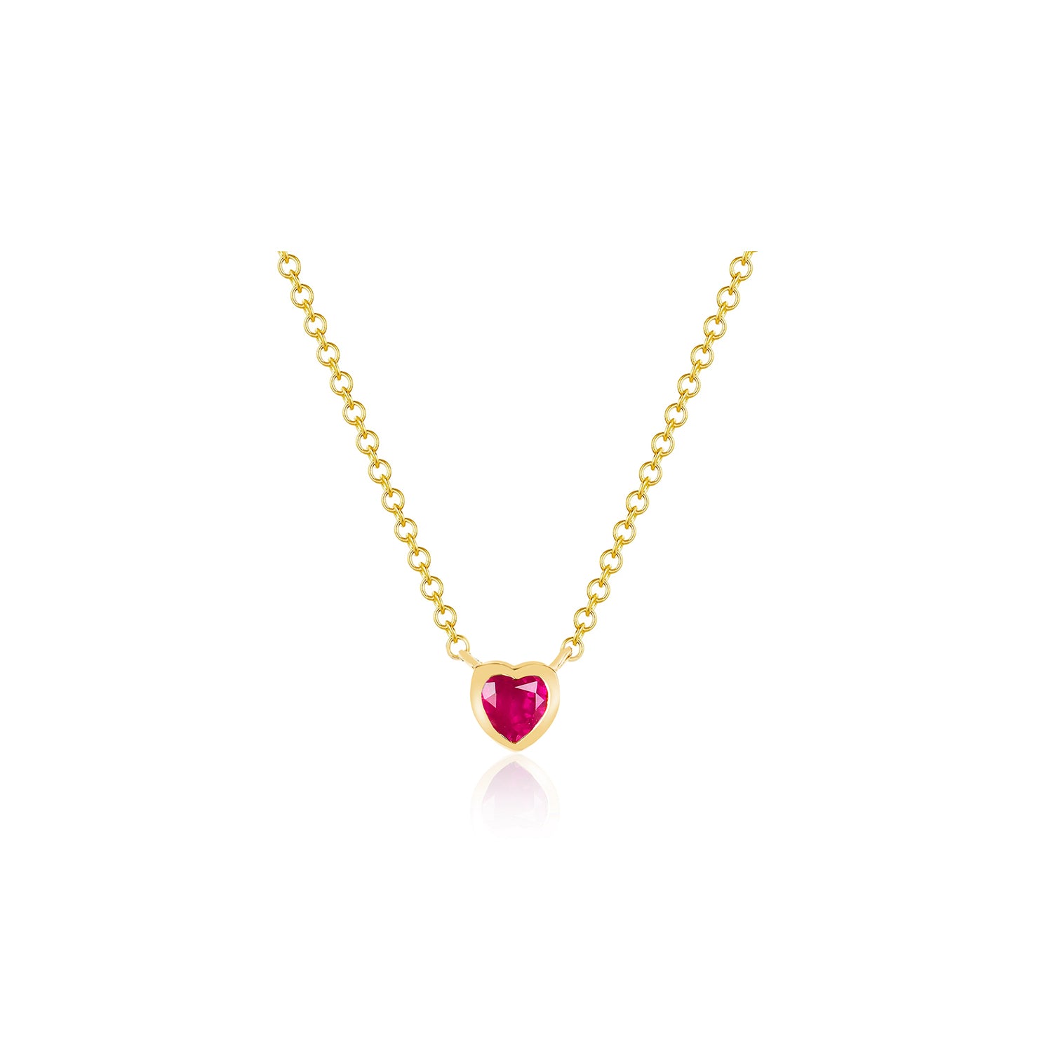 Heart ruby pendant sales
