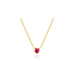 Ruby Heart Necklace in 14k yellow gold