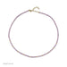 Birthstone Bead Necklace In Amethyst with 14k yellow gold chain