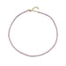 Birthstone Bead Necklace In Amethyst with 14k yellow gold chain