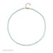 Birthstone Bead Necklace In Chalcedony with 14k yellow gold chain - March Option