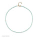 Birthstone Bead Necklace In Chalcedony with 14k yellow gold chain