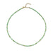 Birthstone Bead Necklace In Emerald with 14k yellow gold chain