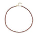 Birthstone Bead Necklace In Garnet with 14k yellow gold chain