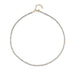 Birthstone Bead Necklace In Labradorite with 14k yellow gold chain