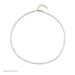 Birthstone Bead Necklace In Moon Stone with 14k yellow gold chain - June Option