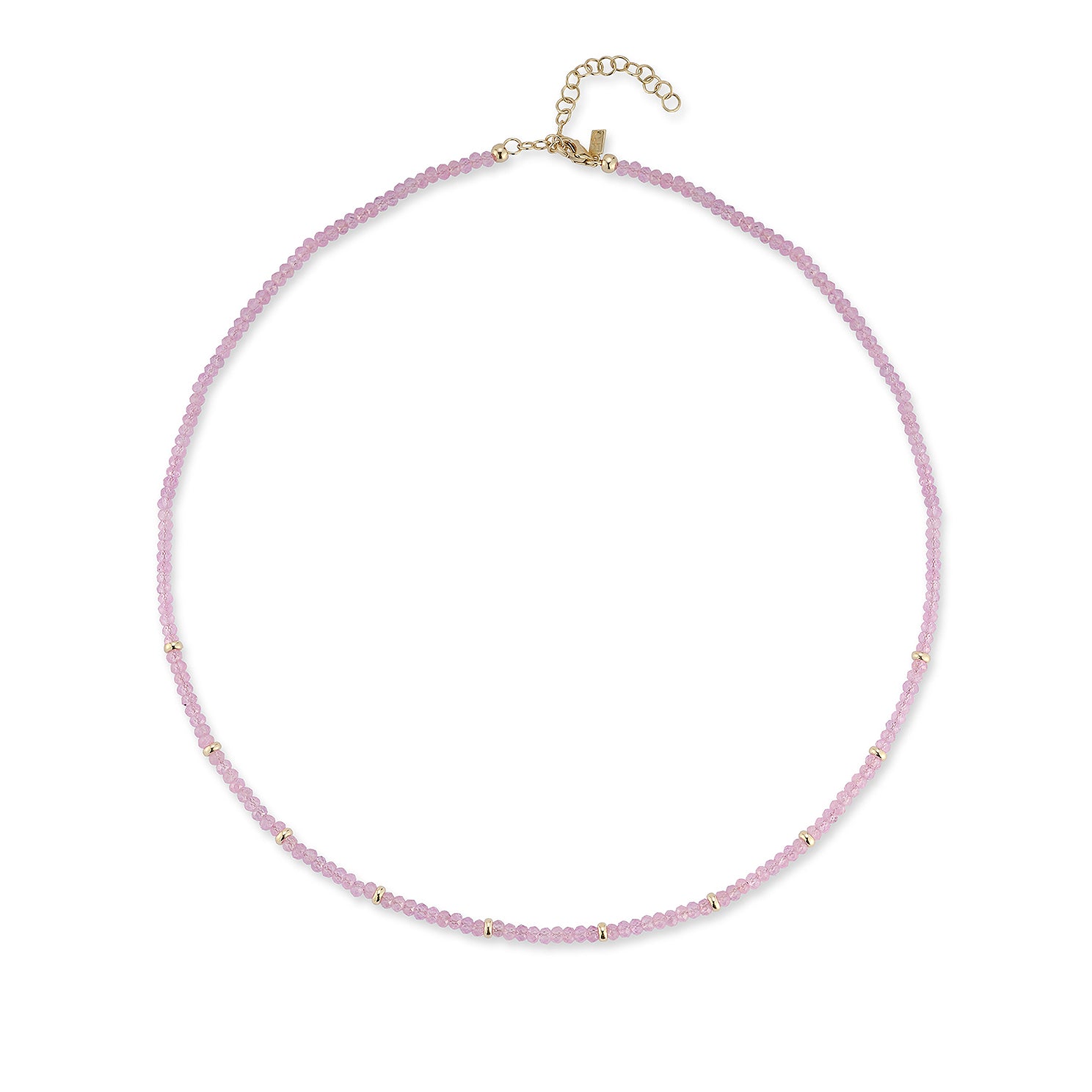 Odette Women Pink Marble Beads Long Necklace