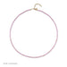 Birthstone Bead Necklace In Pink Sapphire with 14k yellow gold chain