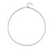 Birthstone Bead Necklace In Pink Sapphire with 14k yellow gold chain