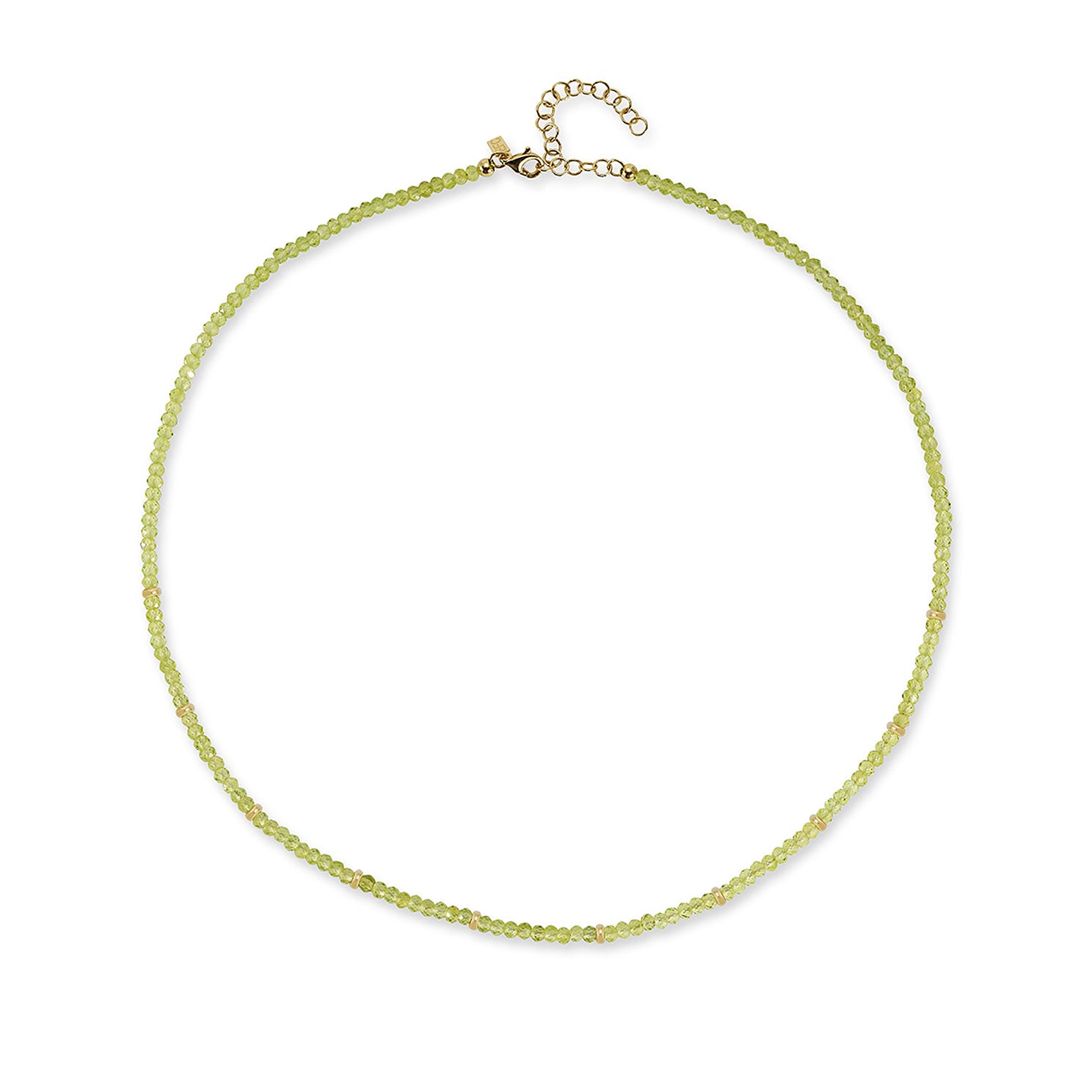 Birthstone Bead Necklace In Peridot 