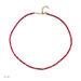 Birthstone Bead Necklace In Ruby in 14k yellow gold
