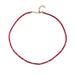 Birthstone Bead Necklace In Ruby in 14k yellow gold