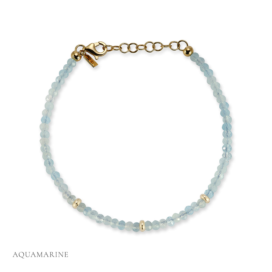 The Beaded Bracelet Gift Set - Aquamarine / March Option