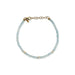 Birthstone Bead Bracelet In Aquamarine with 14k yellow gold chain