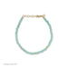 Birthstone Bead Bracelet In Chalcedony with 14k yellow gold chain