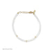 Birthstone Bead Bracelet In Moon Stone with 14k yellow gold chain