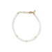 Birthstone Bead Bracelet In Moon Stone in 14k yellow gold chain
