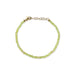 Birthstone Bead Bracelet In Peridot with 14k yellow gold chain