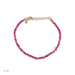 Birthstone Bead Bracelet In Ruby in 14k yellow gold