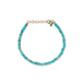 Birthstone Bead Bracelet In Turquoise with 14k yellow gold chain