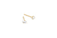 Solitaire Diamond Stud Earring in 14k yellow gold