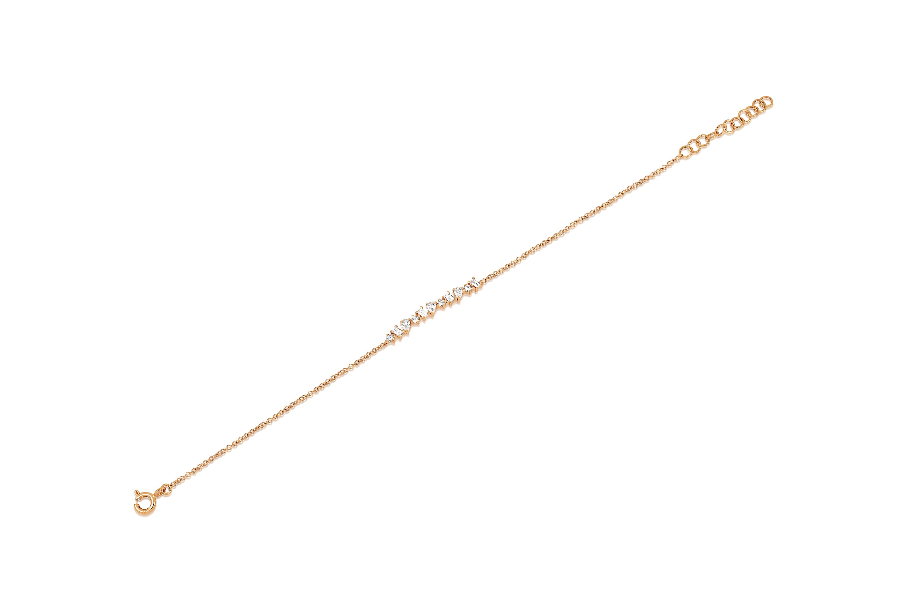 Diamond Multifaceted Bar Bracelet