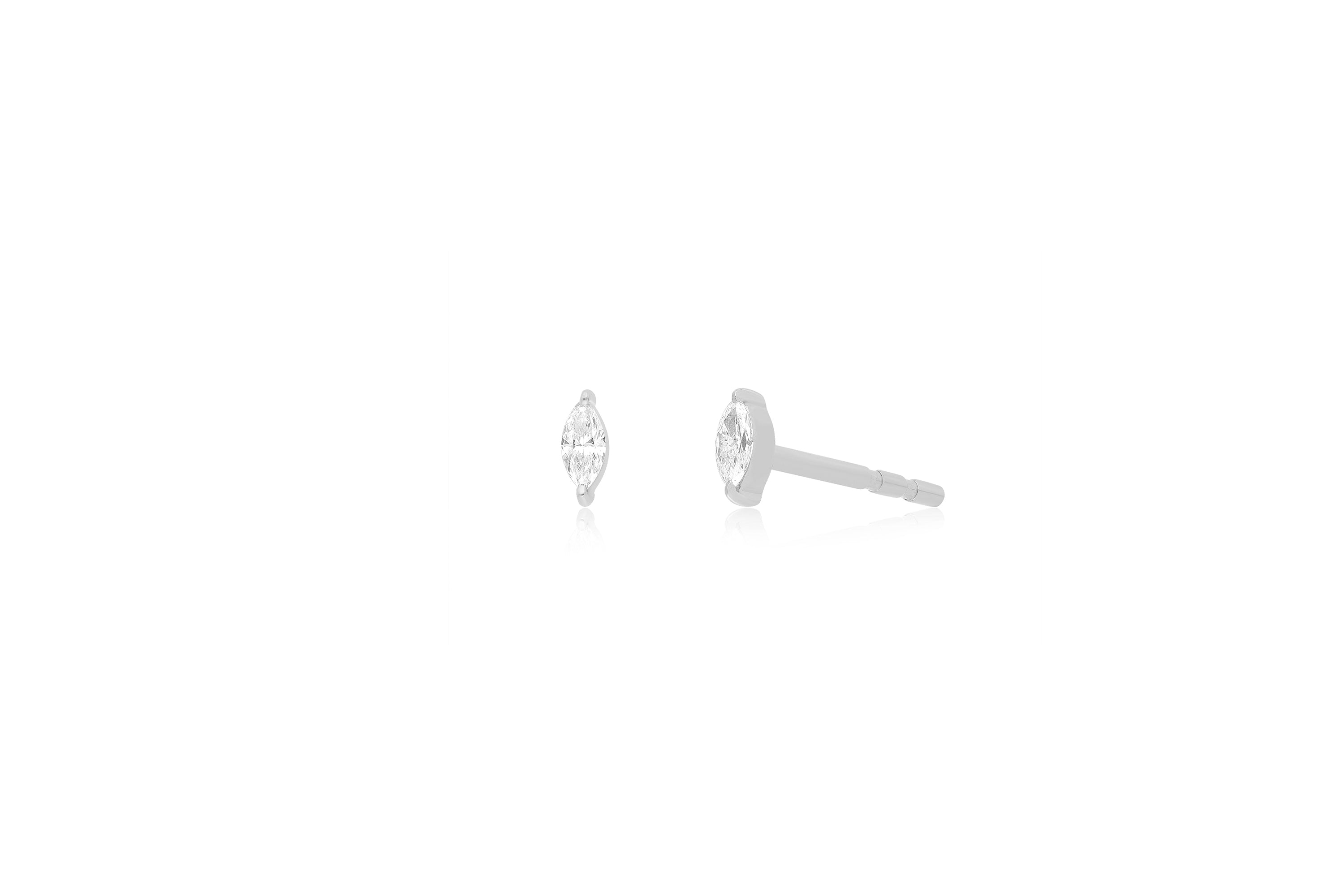 Baby Marquise Diamond Stud Earring
