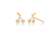 Diamond Mini Cherry Stud Earring in 14k rose gold