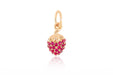 rose gold strawberry charm