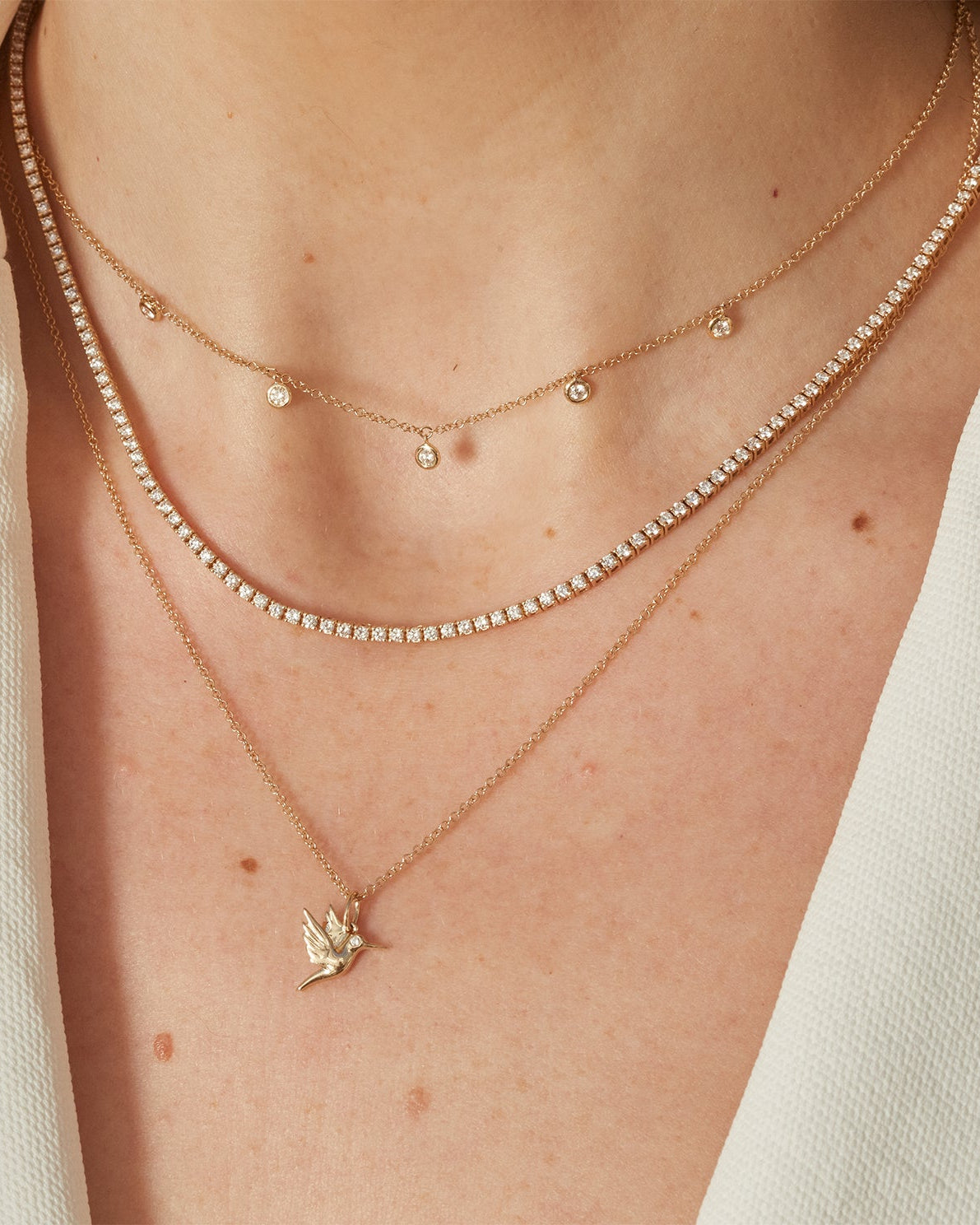 Gold Hummingbird Necklace