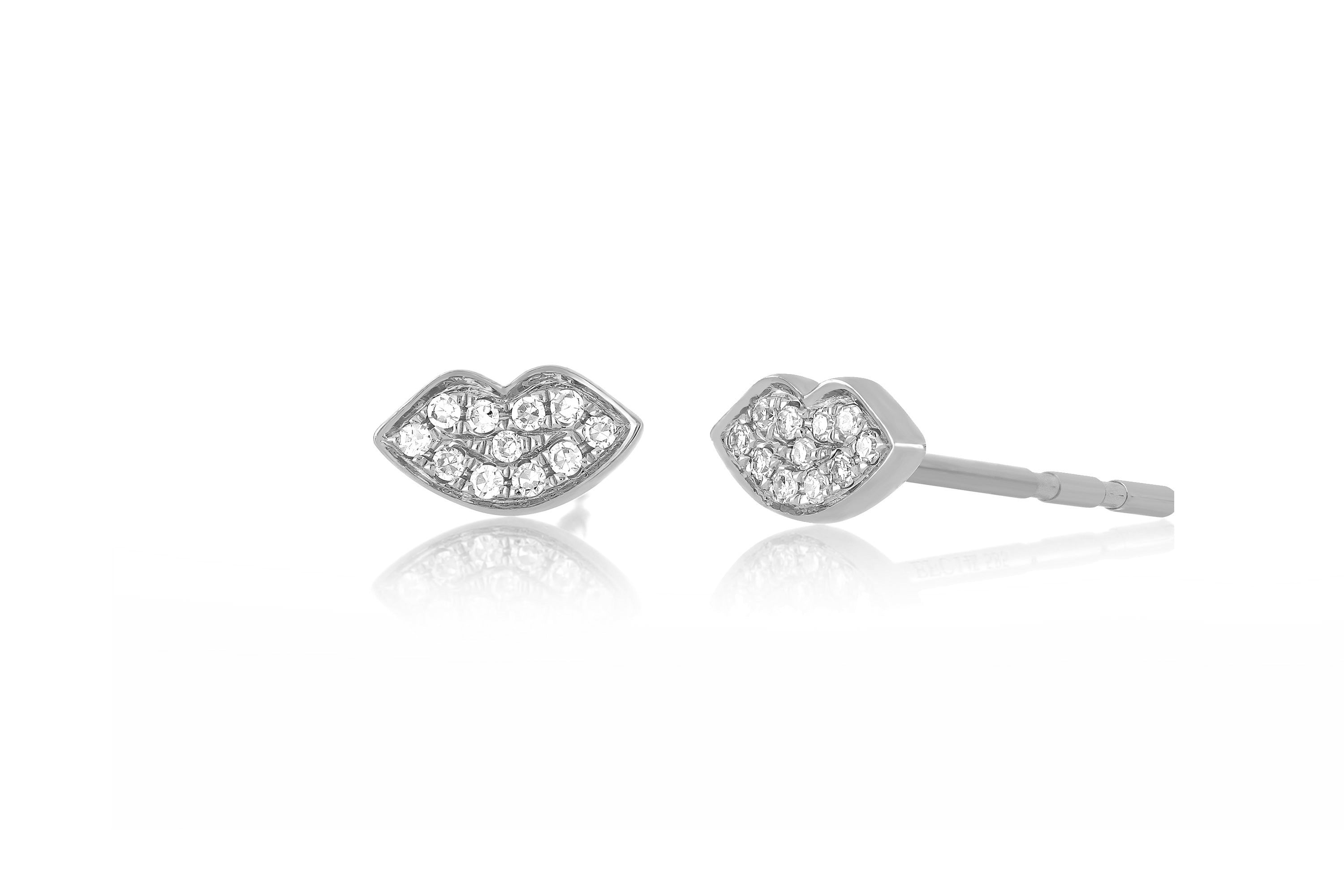 Mini Diamond Smooch Stud Earring