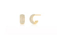 14k Yellow Gold Pave Diamond Bubble Huggie Earring