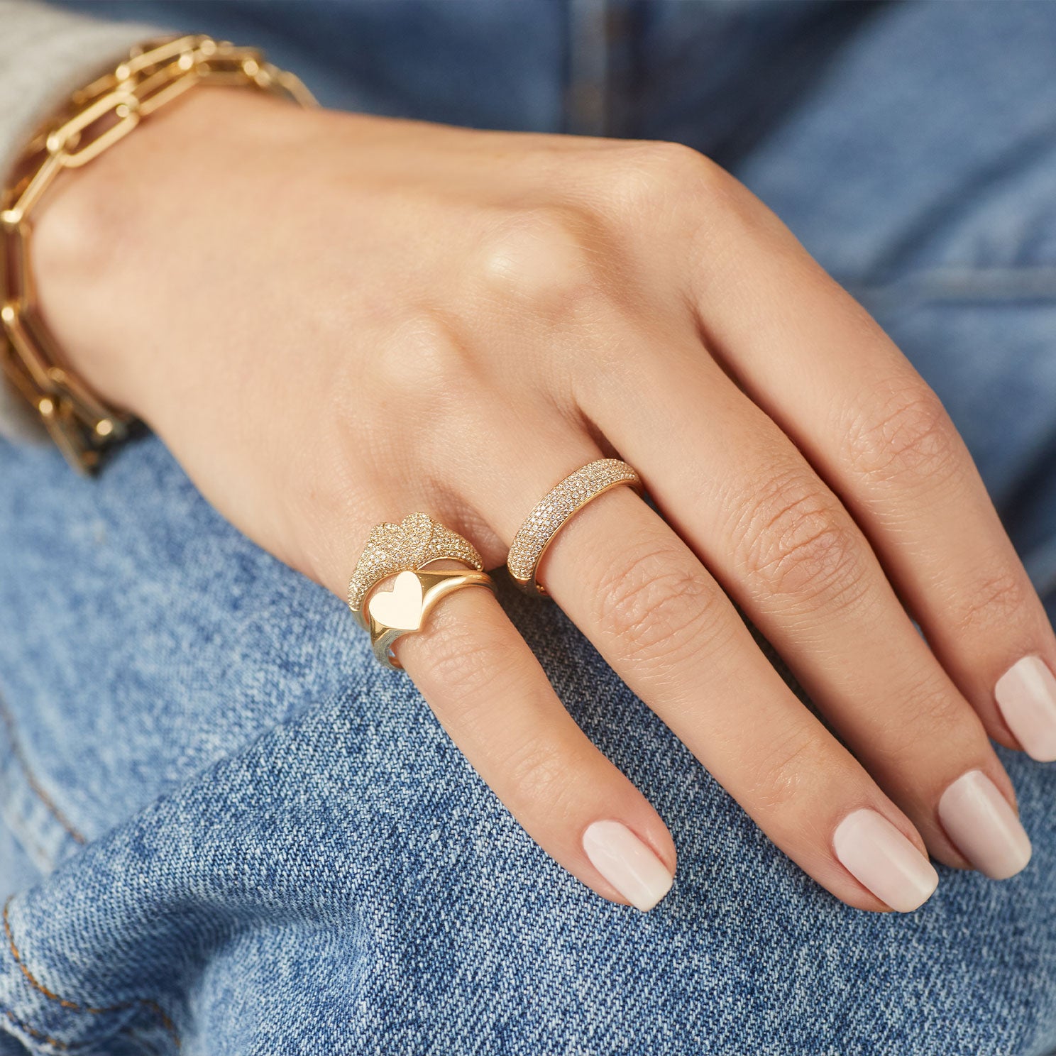 Pavé Diamond Bubble Ring