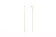 Solitaire Diamond Liquid Gold Threader Earring in 14k yellow gold