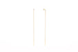 Solitaire Diamond Liquid Gold Threader Earring in 14k rose gold