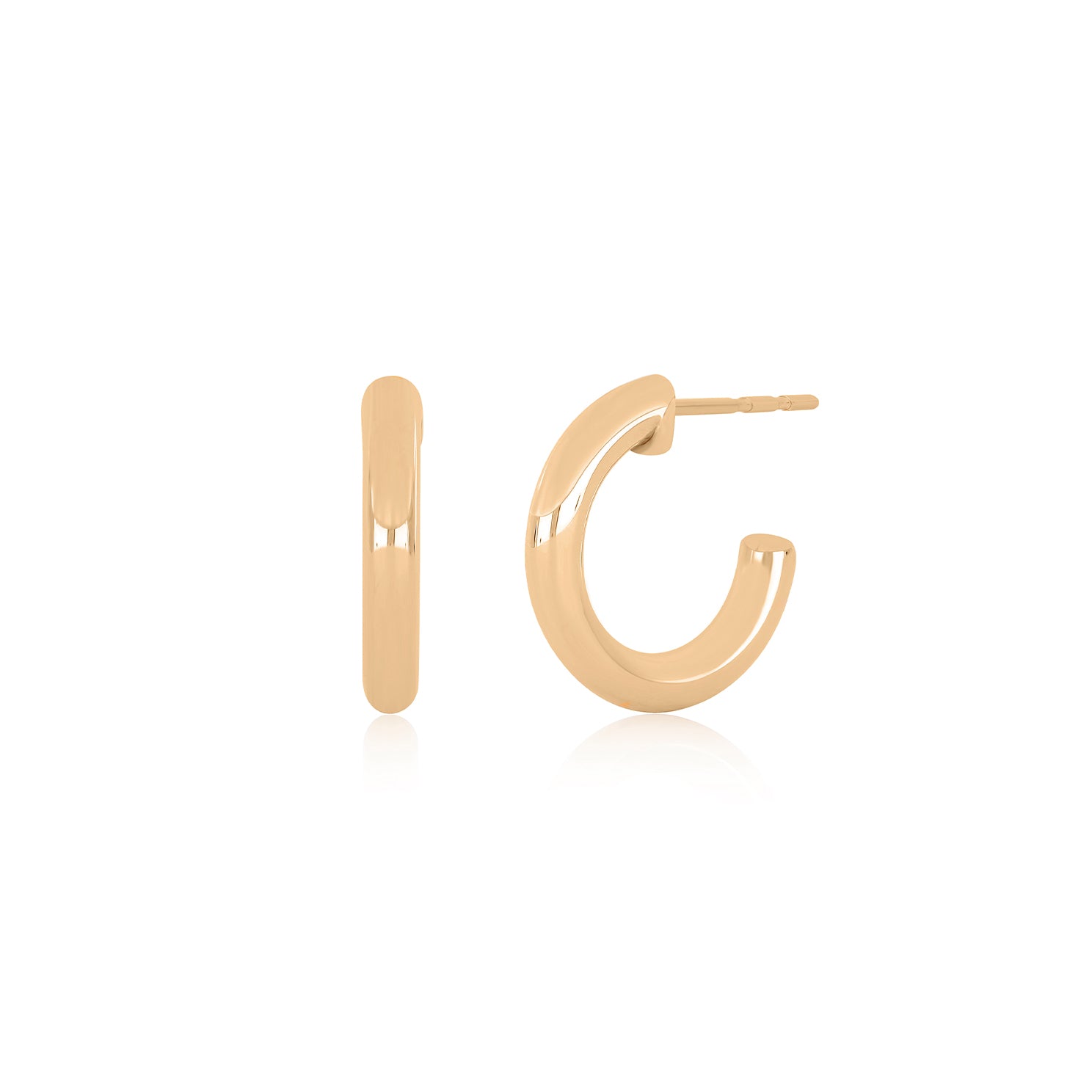Sasha Hoop Earrings in 14k rose gold