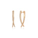 Diamond Loop Hoop Earring in 14k rose gold