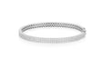 Triple Row Pavé Diamond Bangle Bracelet in 14k white gold