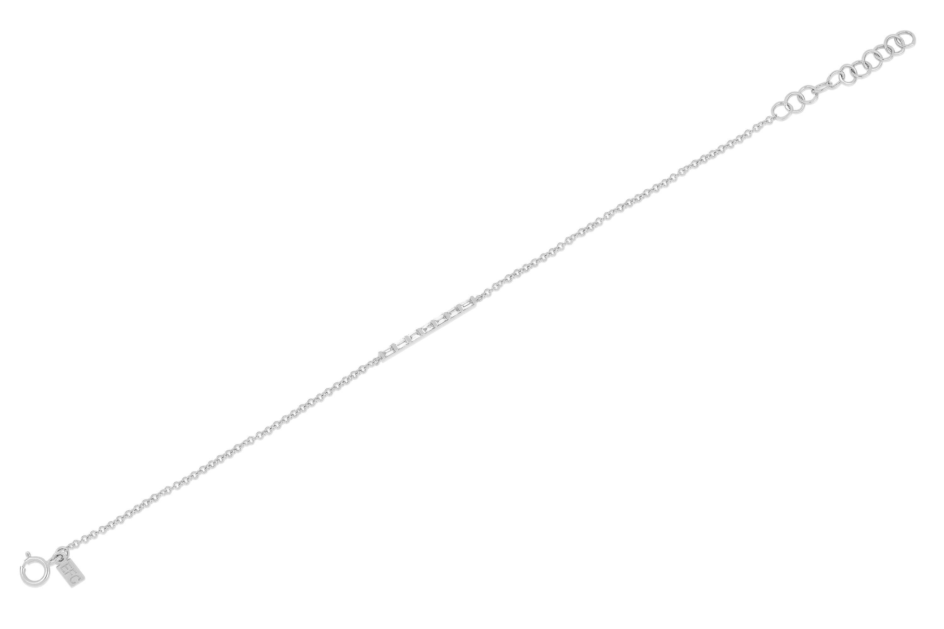 Diamond Baguette Bar Chain Bracelet
