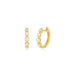 Diamond Crown Huggie Earring in 14k yellow gold