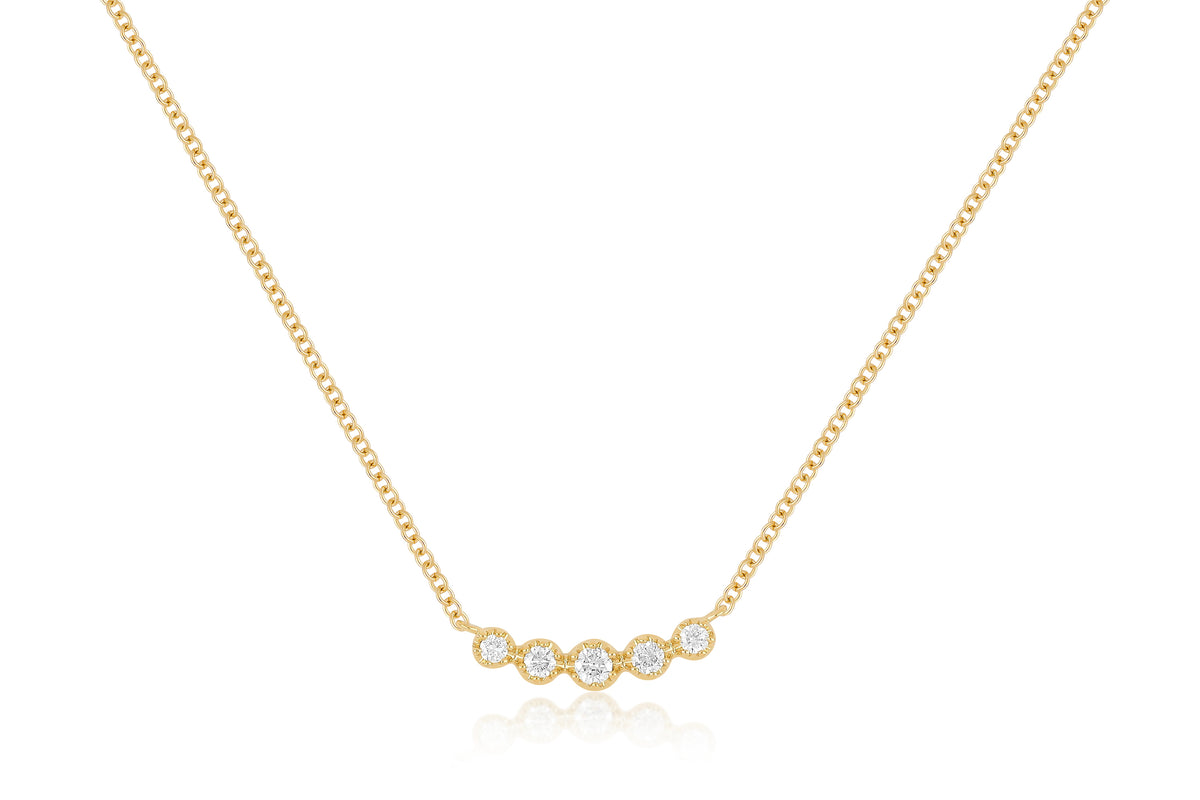 Diamond Crown Crescent Necklace — EF Collection®