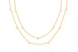 Diamond Crown Double Strand Necklace in yellow gold