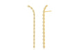 Pave Diamond Marquise Waterfall Earring in yellow gold