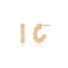 Gold Ball Hoop Earrings in 14k rose gold