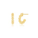 Gold Ball Hoop Earrings in 14k yellow gold