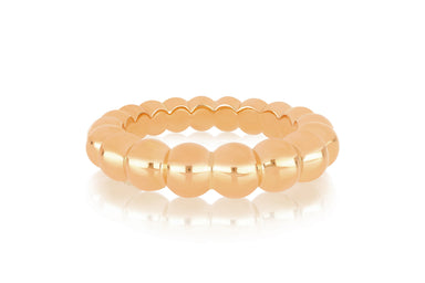 Gold Jumbo Ball Stack Ring in 14k rose gold