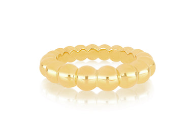 Gold Jumbo Ball Stack Ring in 14k yellow gold
