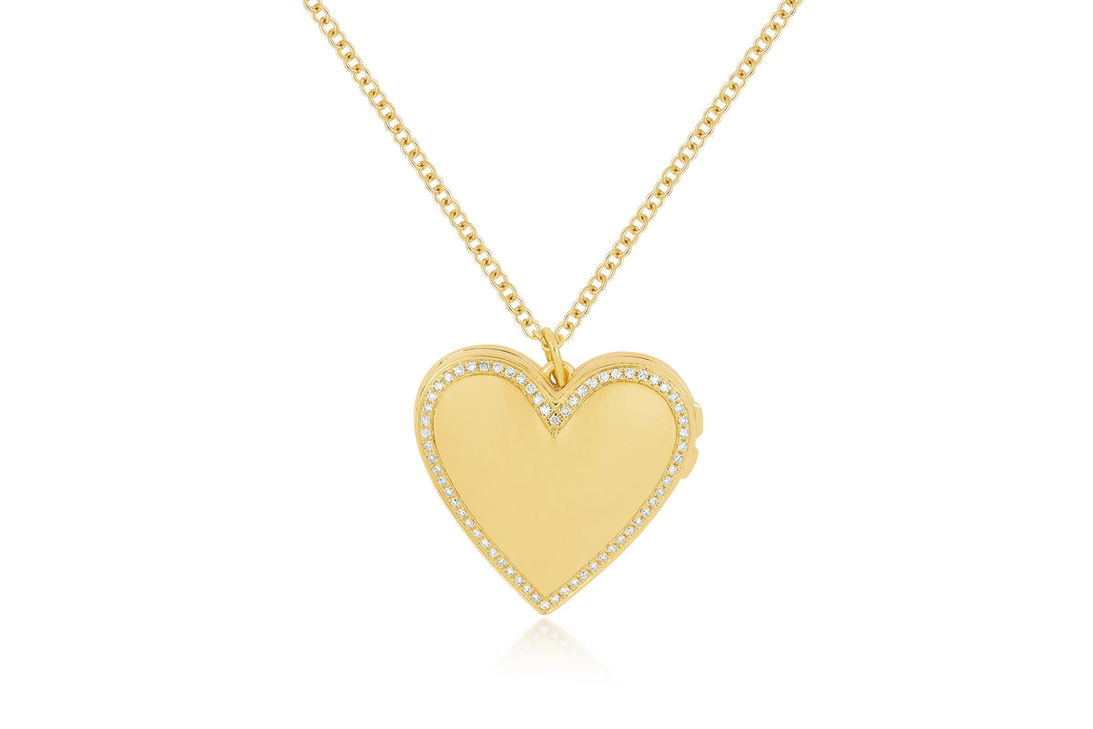 Yellow gold on sale heart locket